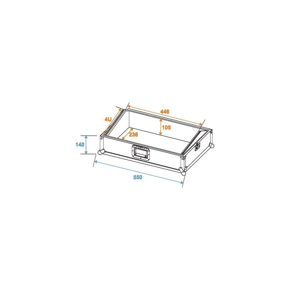 Roadinger Pro MCA-19 Flightcase per Mixer 19" 4 Unità Nero