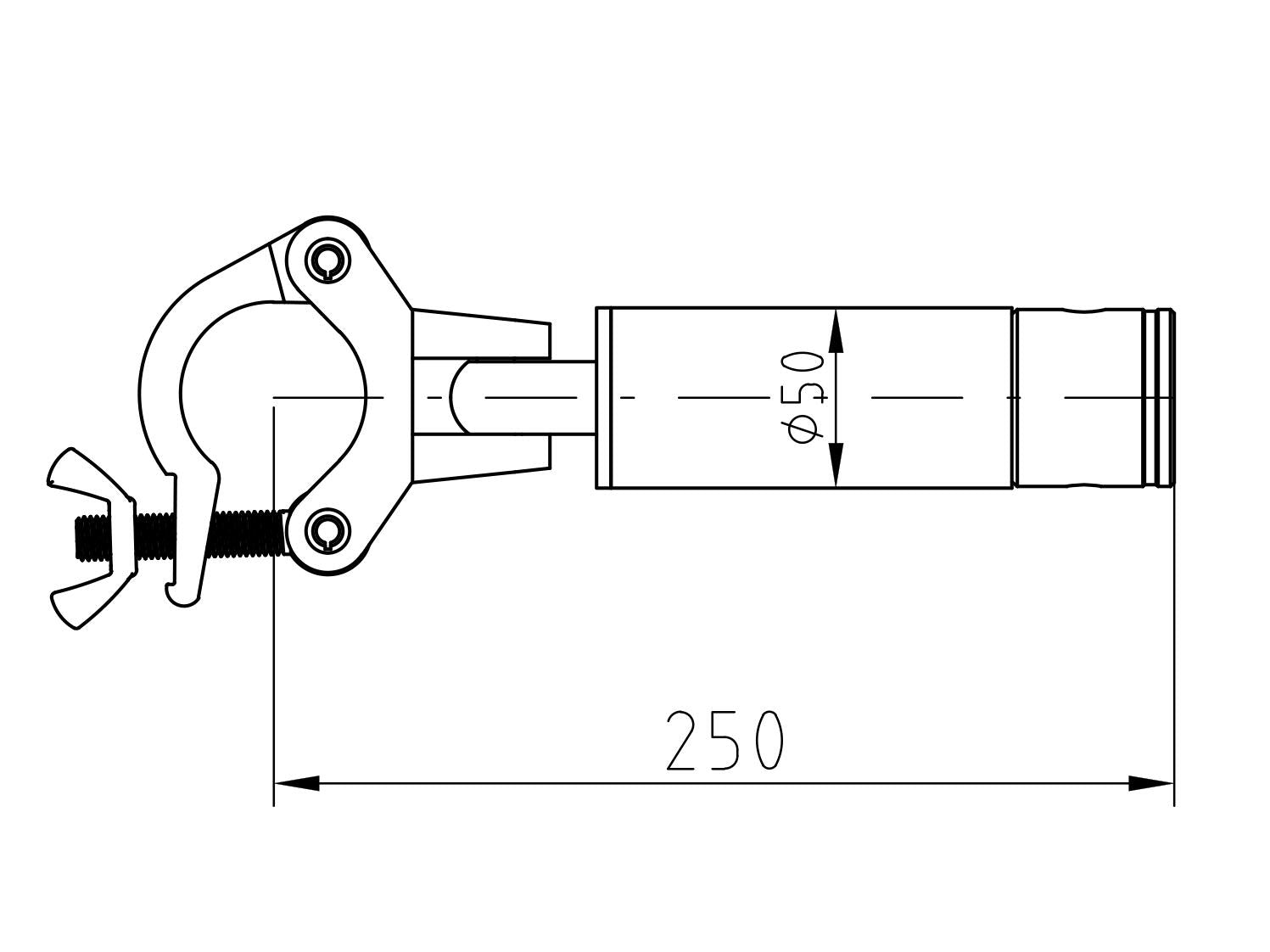 ALUTRUSS CORS-25 Corner Brace Adapter 25cm