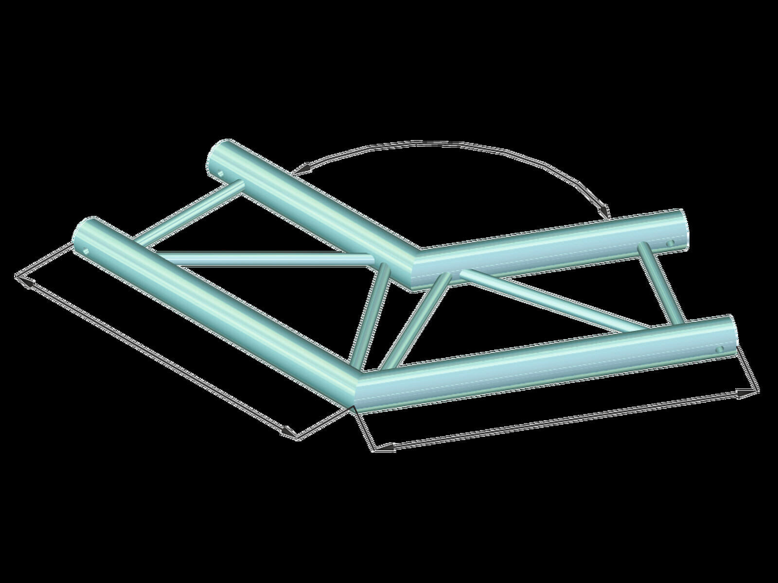 ALUTRUSS BILOCK BQ2-PAC22H 2-way 120° Corner
