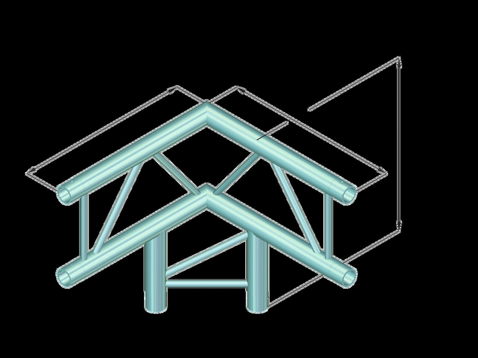 ALUTRUSS BILOCK BQ2-PAL31V 3-Way 90° Corner