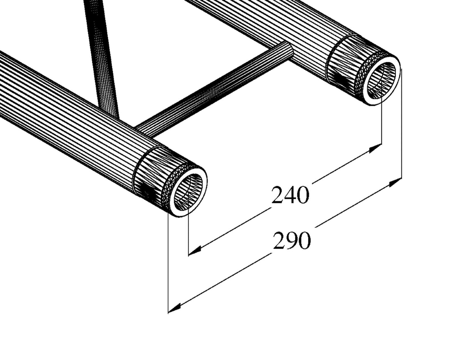 ALUTRUSS BILOCK BQ2-S500 Traversa a Croce a 2 Punti bk