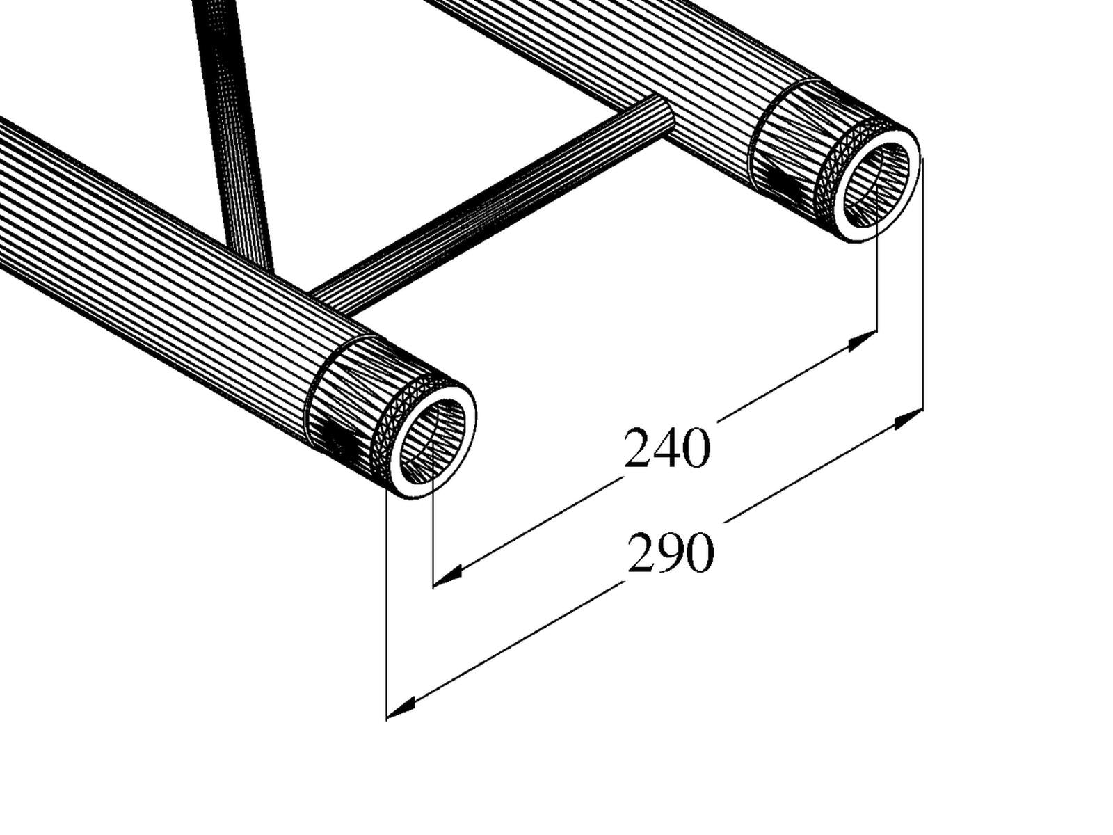 ALUTRUSS BILOCK BQ2-S1500 Traversa a 2 punti nera