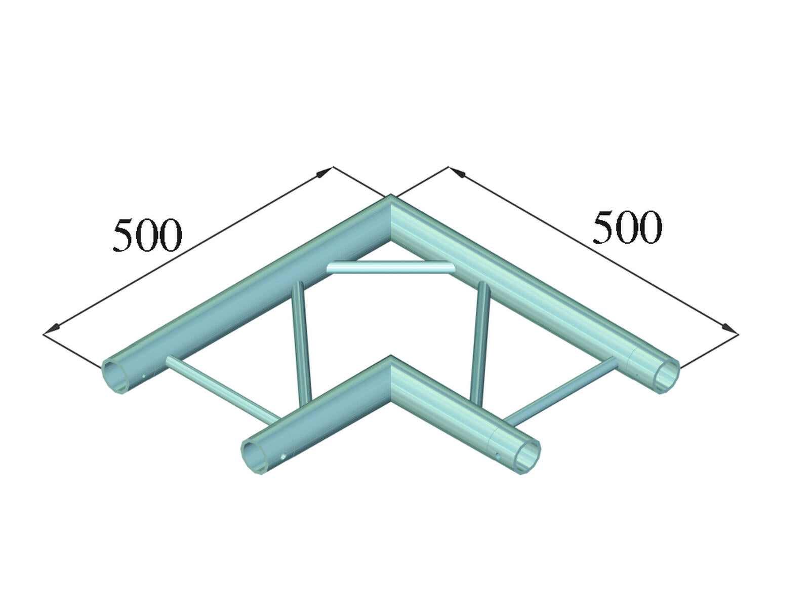 ALUTRUSS BILOCK BQ2-SPAC21H Angolo a 2 vie 90° nero