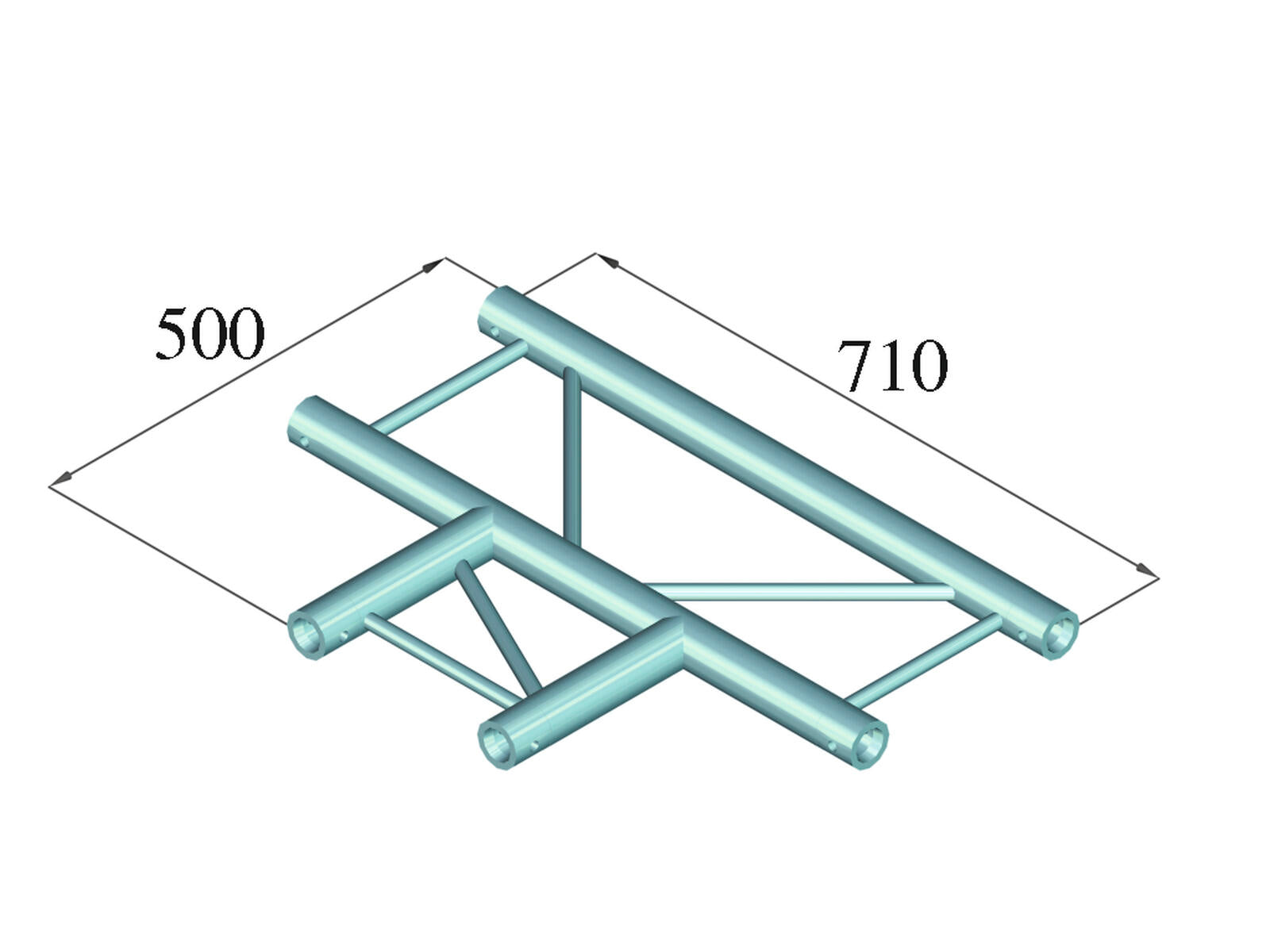 ALUTRUSS BILOCK BQ2-SPAT35H Pezzo a T a 3 vie 90° nero