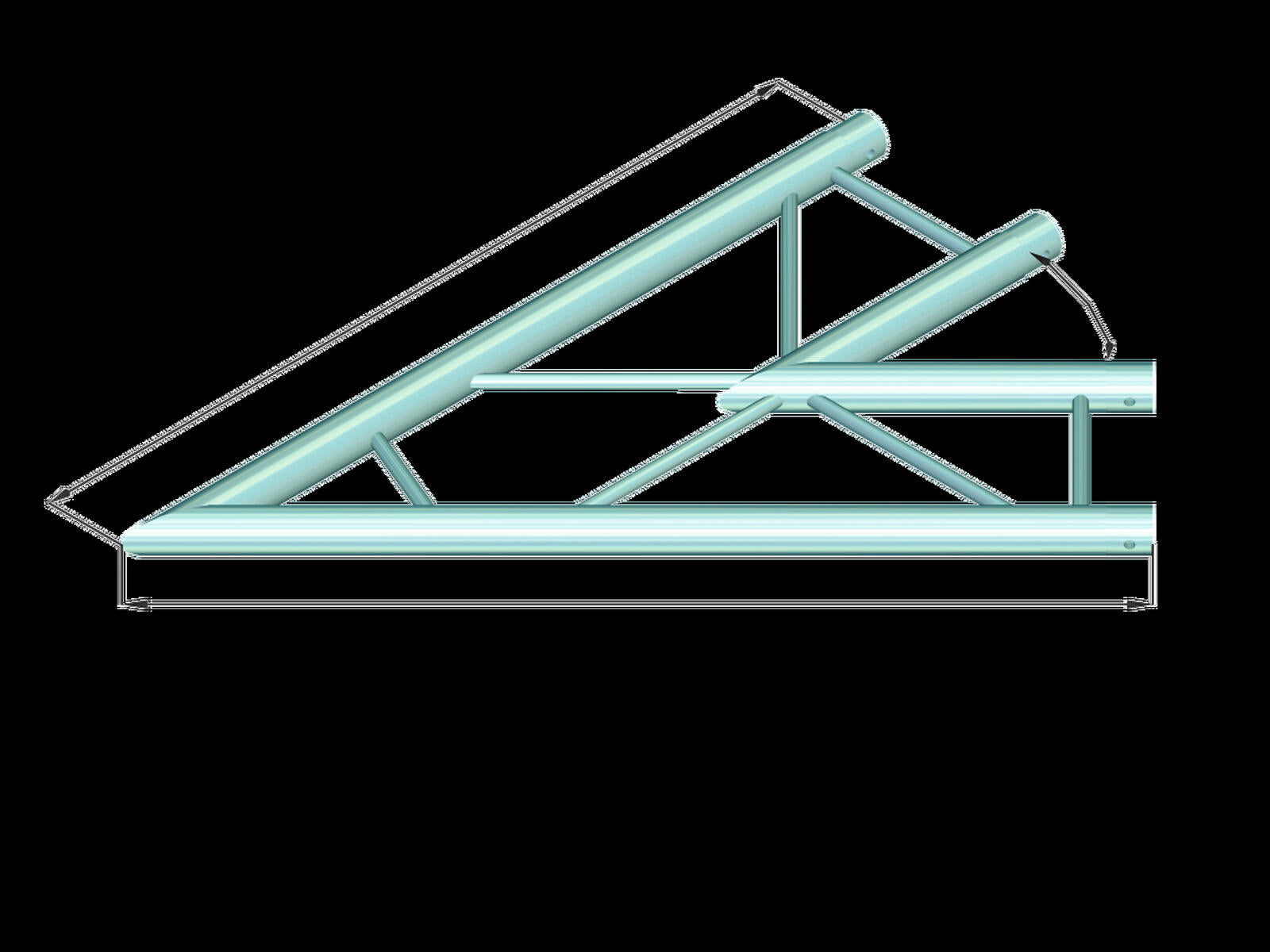 ALUTRUSS DECOLOCK DQ2-SPAC19H Angolo a 2 vie 45° nero