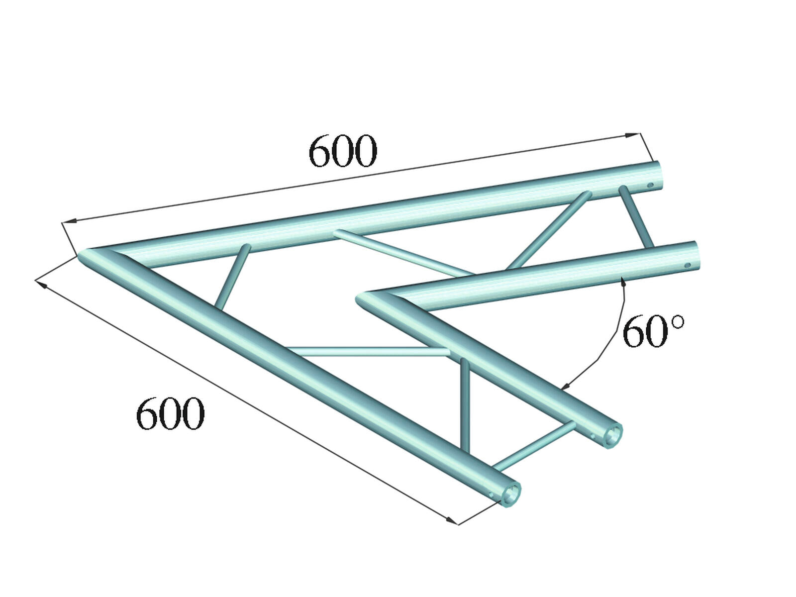 ALUTRUSS DECOLOCK DQ2-PAC20H Angolo 2 vie 60° nero