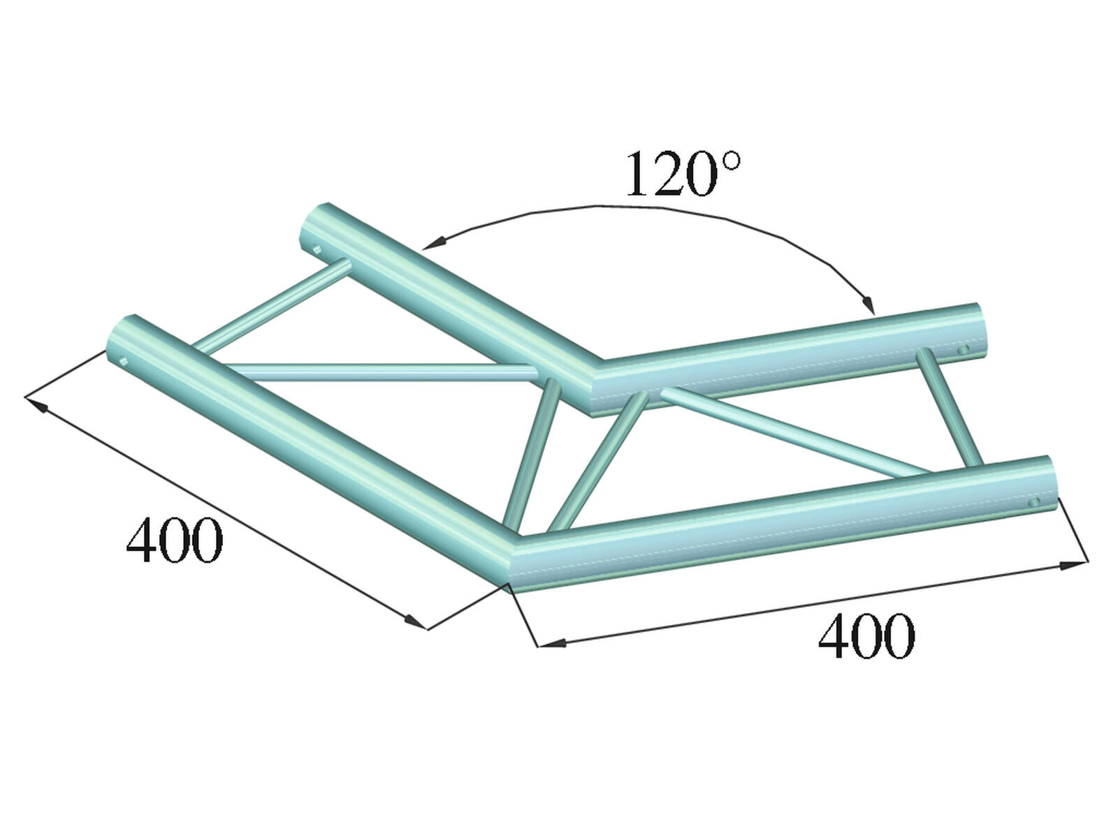 ALUTRUSS DECOLOCK DQ2-SPAC22H Angolo 2 vie 120° nero
