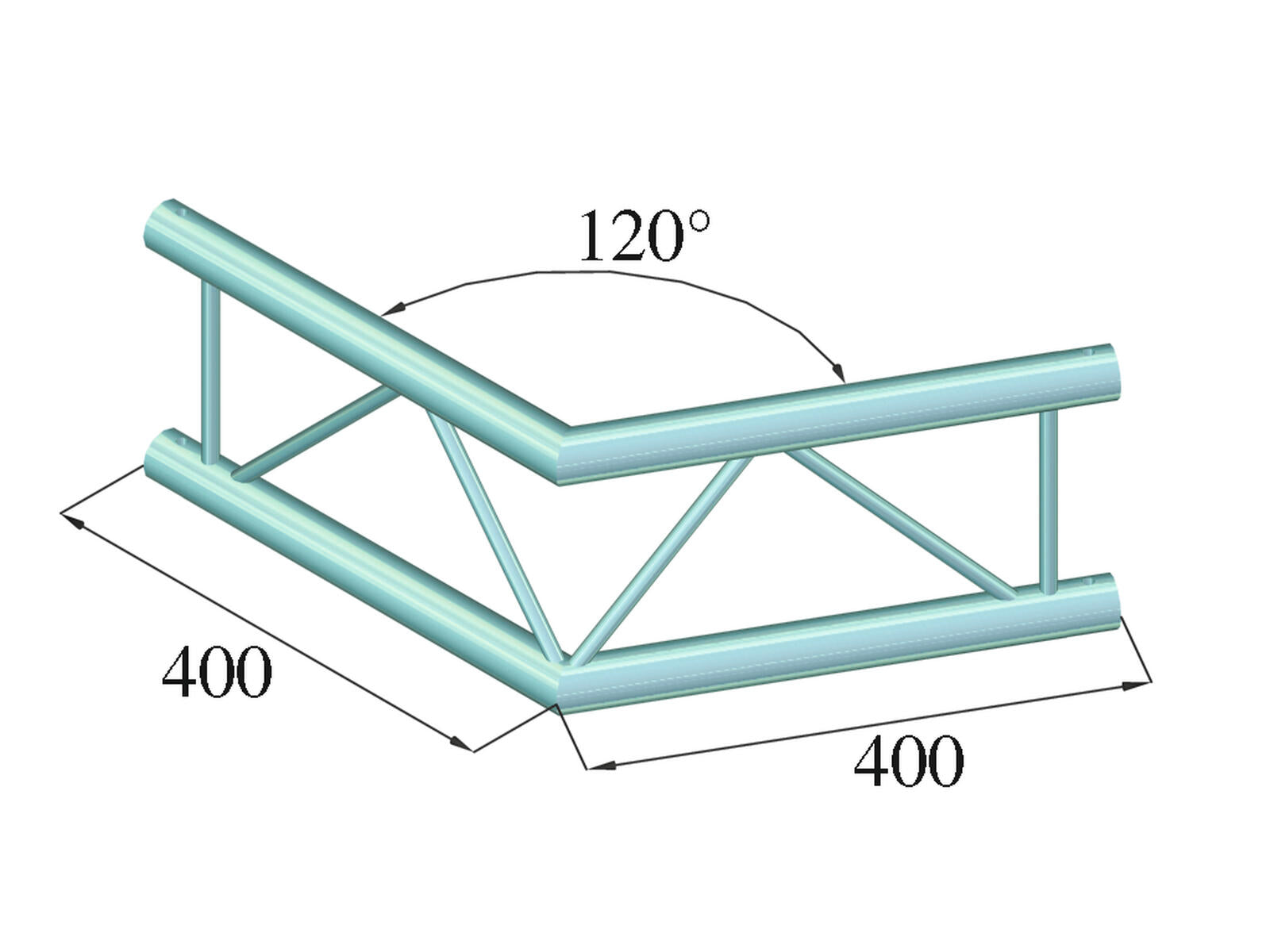 ALUTRUSS DECOLOCK DQ2-SPAC22V Angolo a 2 vie 120° nero
