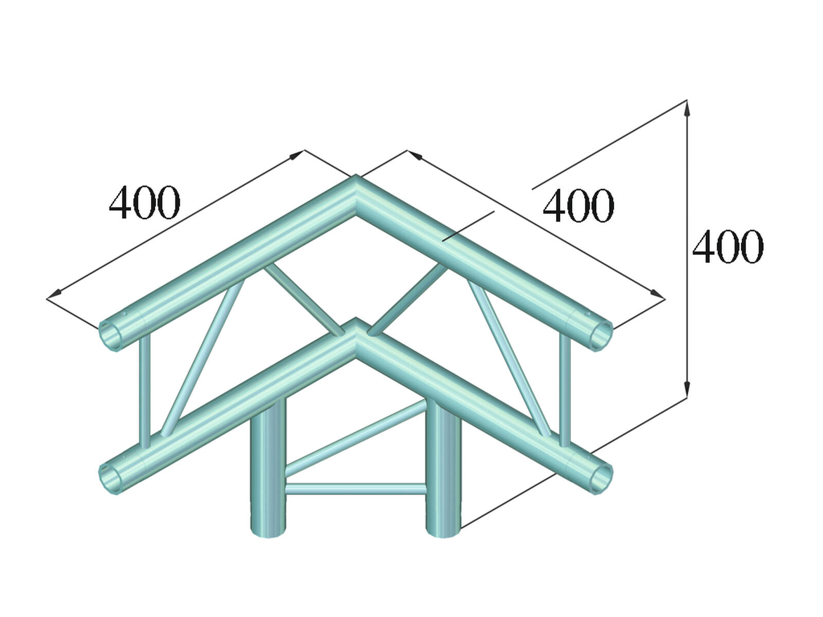 ALUTRUSS DECOLOCK DQ2-SPAL31V Angolo a 3 vie 90° nero