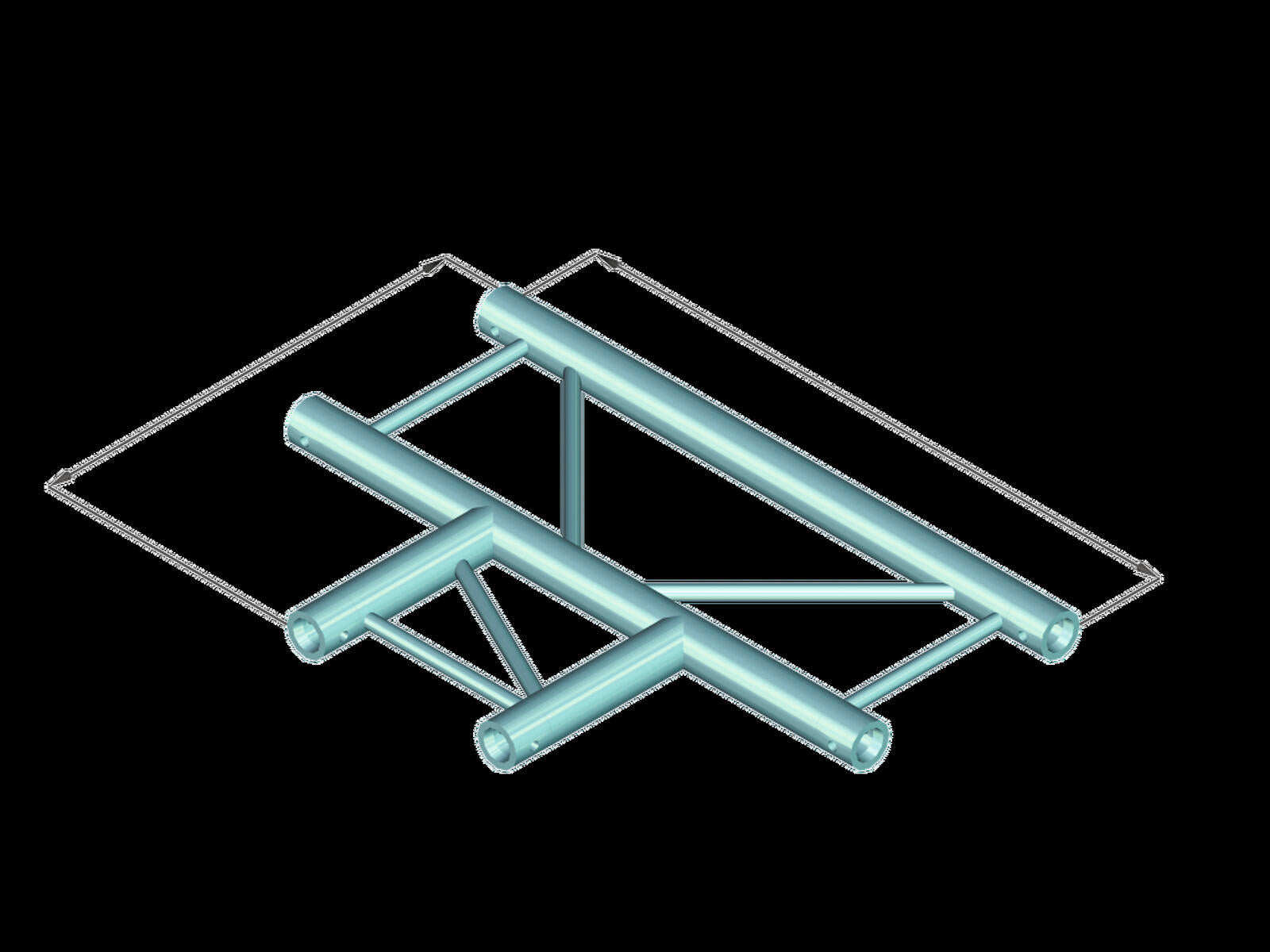 ALUTRUSS DECOLOCK DQ2-SPAT35H pezzo a T 3 vie 90° nero