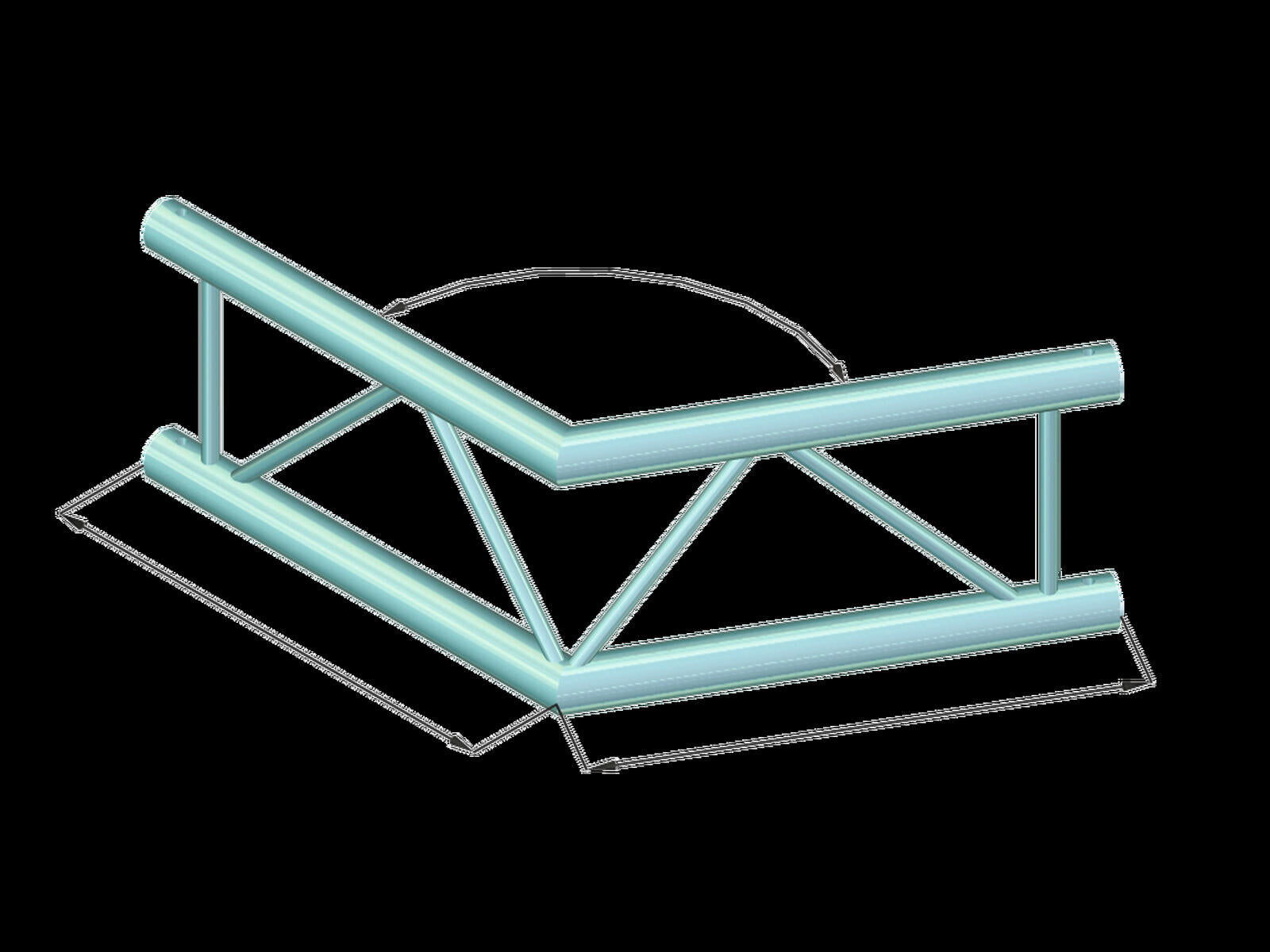 ALUTRUSS DECOLOCK DQ2-PAC22V 2-Way Corner 120°