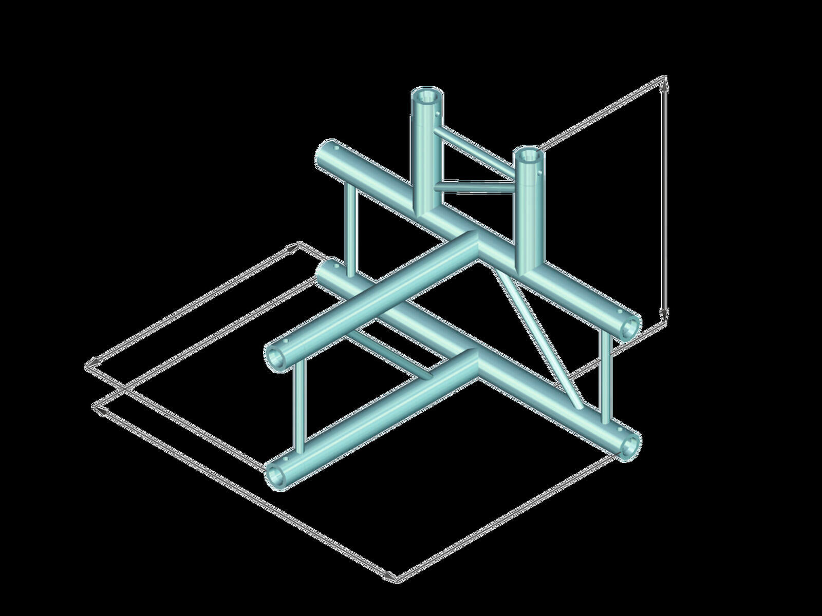 ALUTRUSS DECOLOCK DQ2-PAT42V 4-way T-Piece