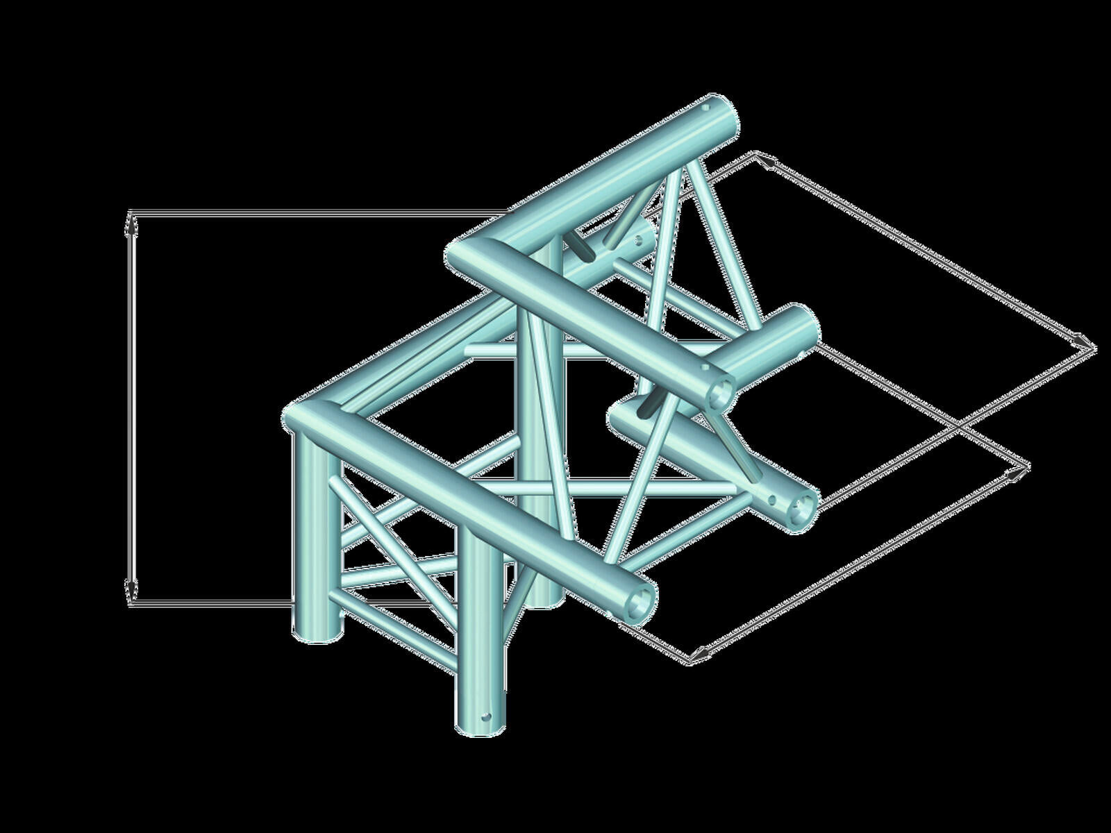 ALUTRUSS DECOLOCK DQ3-PAL32 3-way 90° corner