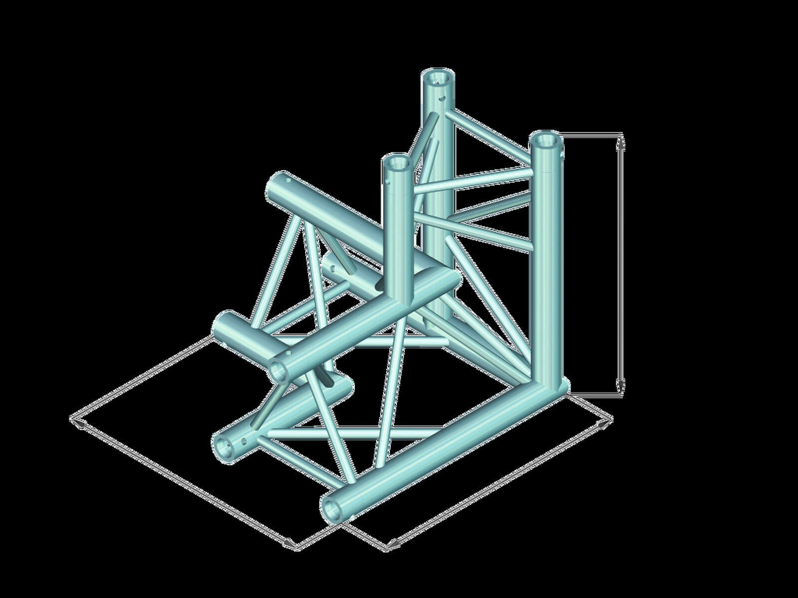 ALUTRUSS DECOLOCK DQ3-PAL33 3-Way 90° Corner