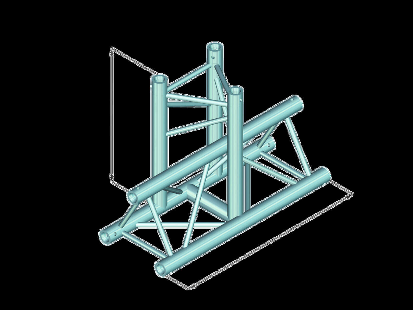 ALUTRUSS DECOLOCK DQ3-PAT35 Pezzo a T 3 vie 90°