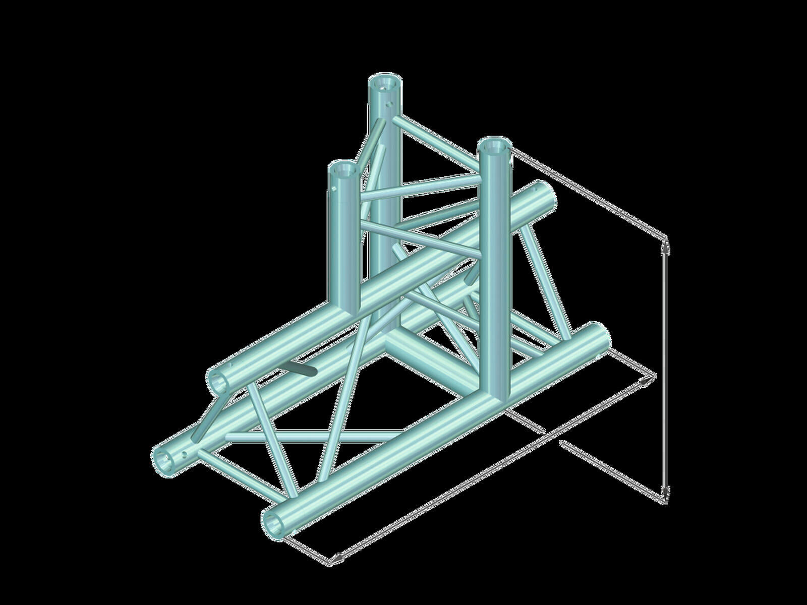 ALUTRUSS DECOLOCK DQ3-PAT37 Pezzo a T 3 vie 90°