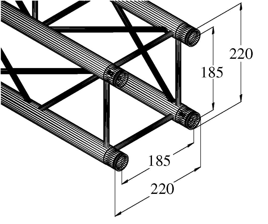ALUTRUSS DECOLOCK DQ4-250 4-way Cross Beam