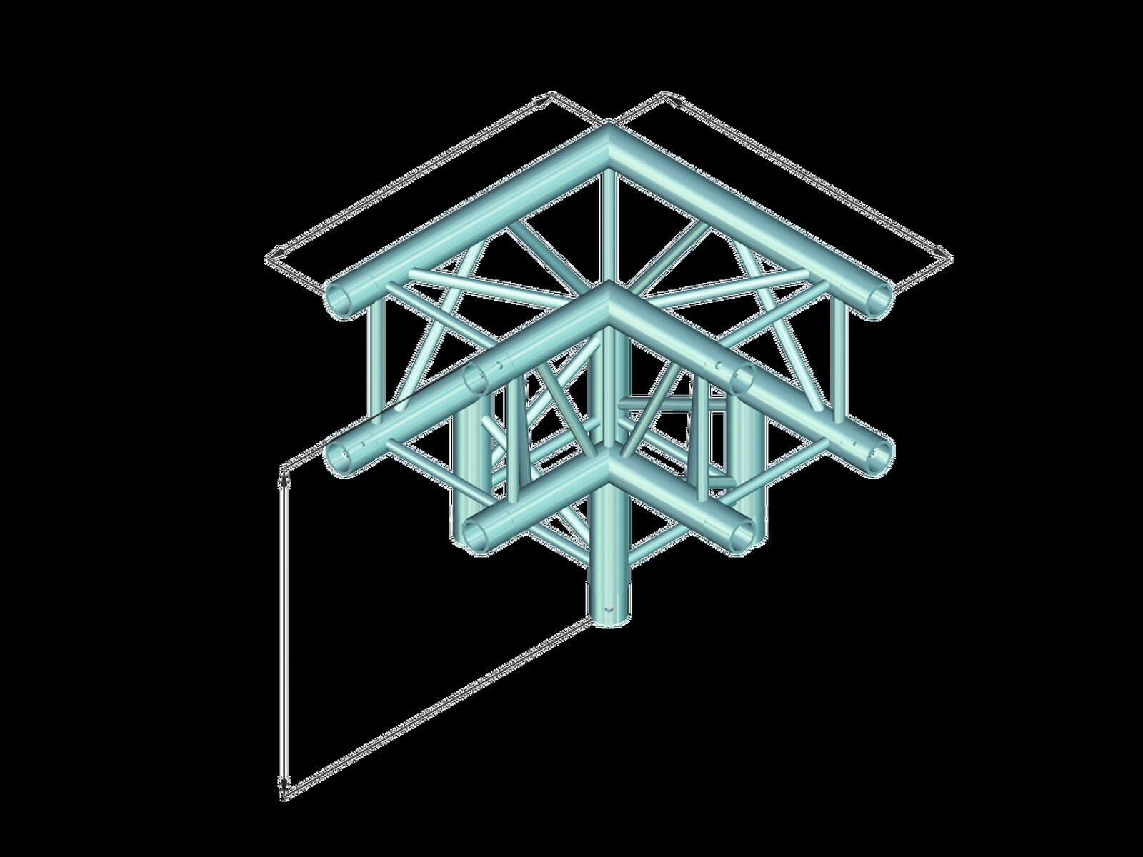 ALUTRUSS DECOLOCK DQ4-PAL30 3-way 90° corner