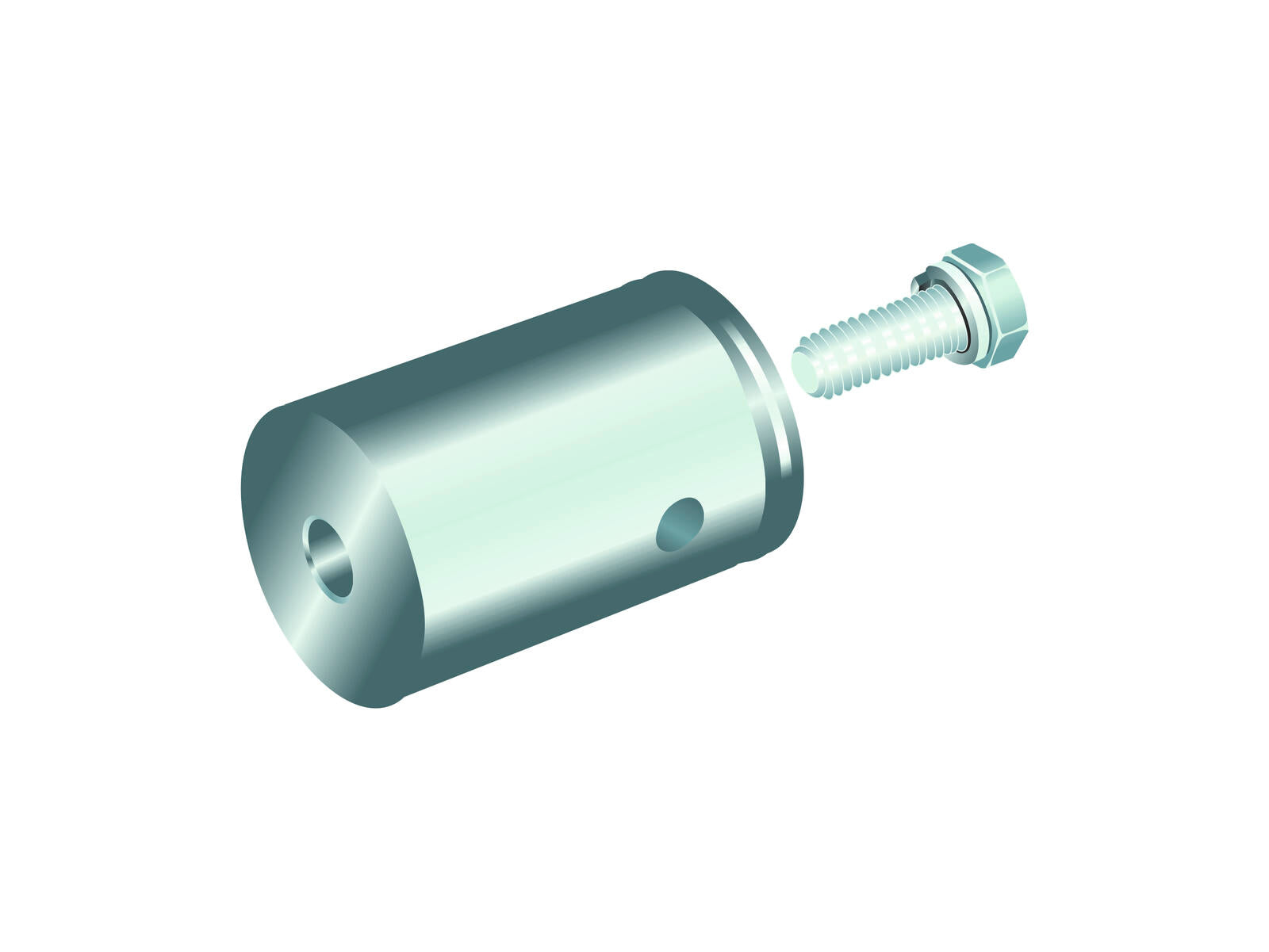 ALUTRUSS DECOLOCK female conical coupler with screw