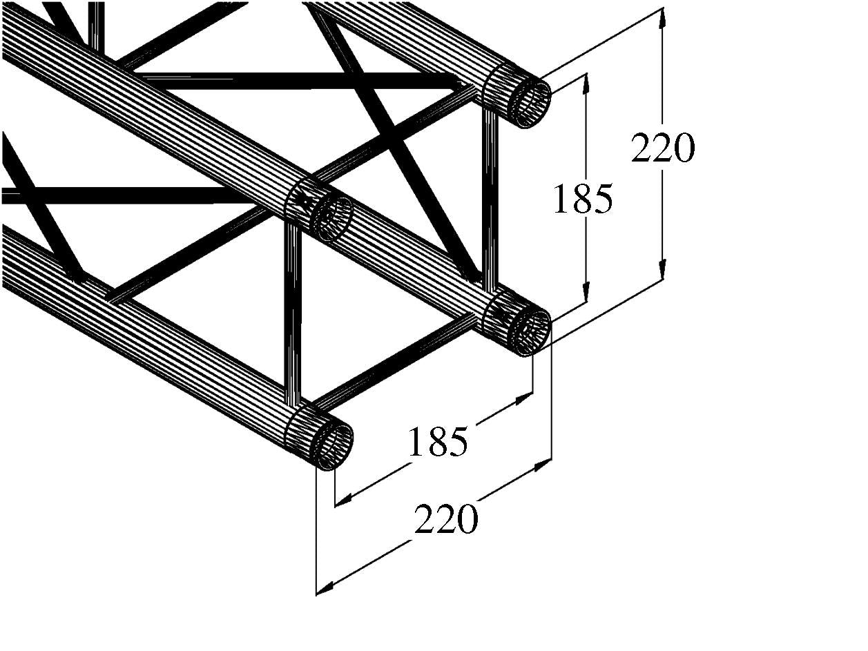 ALUTRUSS DECOLOCK DQ4-S4000 Traversa a croce 4 punti nera