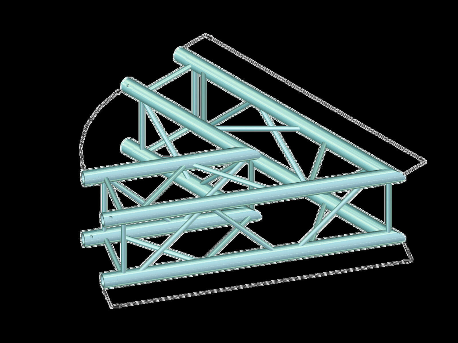 ALUTRUSS DECOLOCK DQ4-SPAC20 2-way 60° corner black