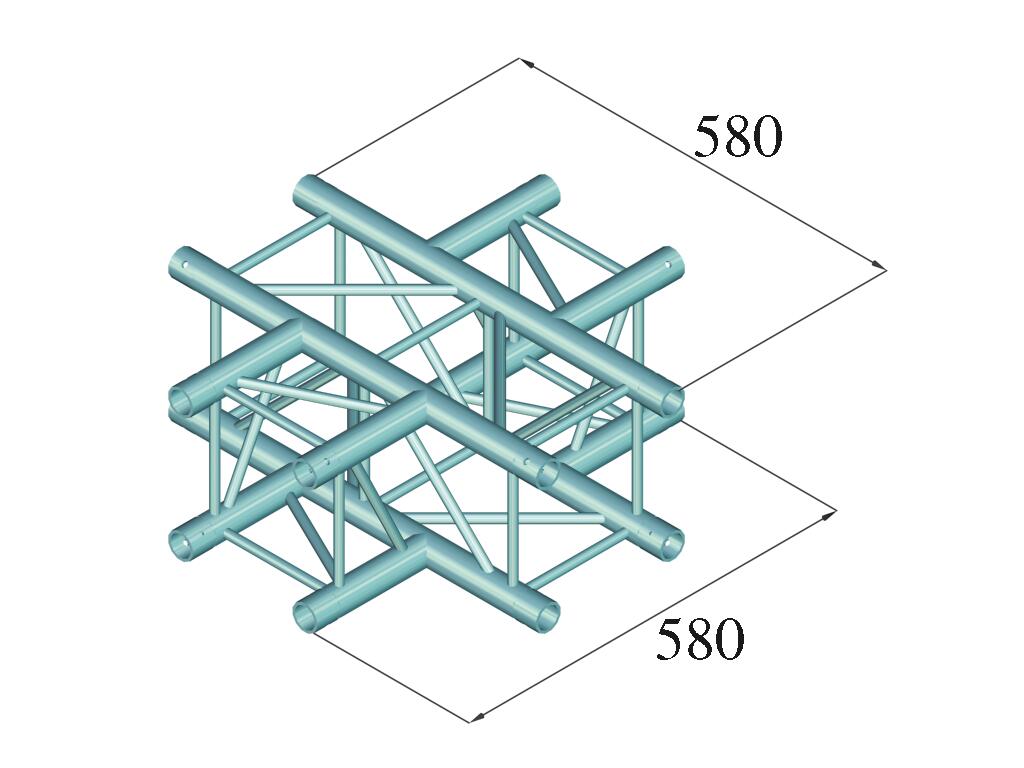 ALUTRUSS DECOLOCK DQ4-SPAC41 Croce a 4 vie nero