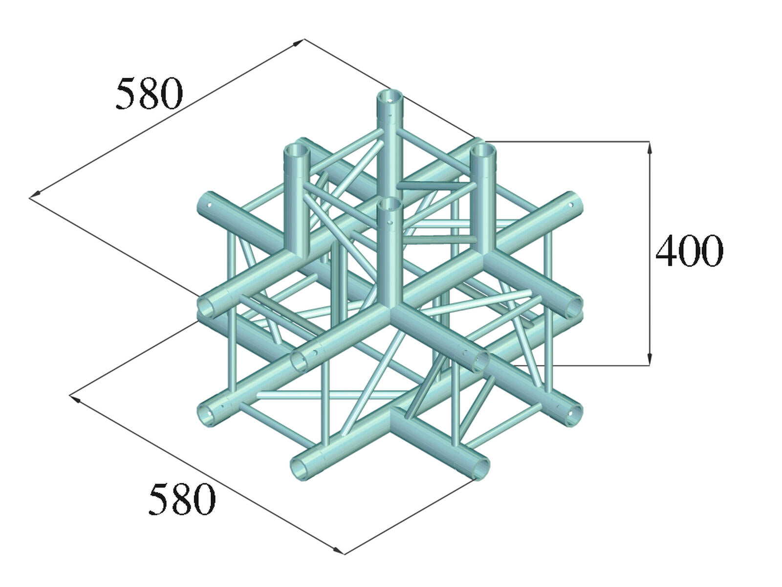 ALUTRUSS DECOLOCK DQ4-SPAT51 Angolo a 5 vie nero