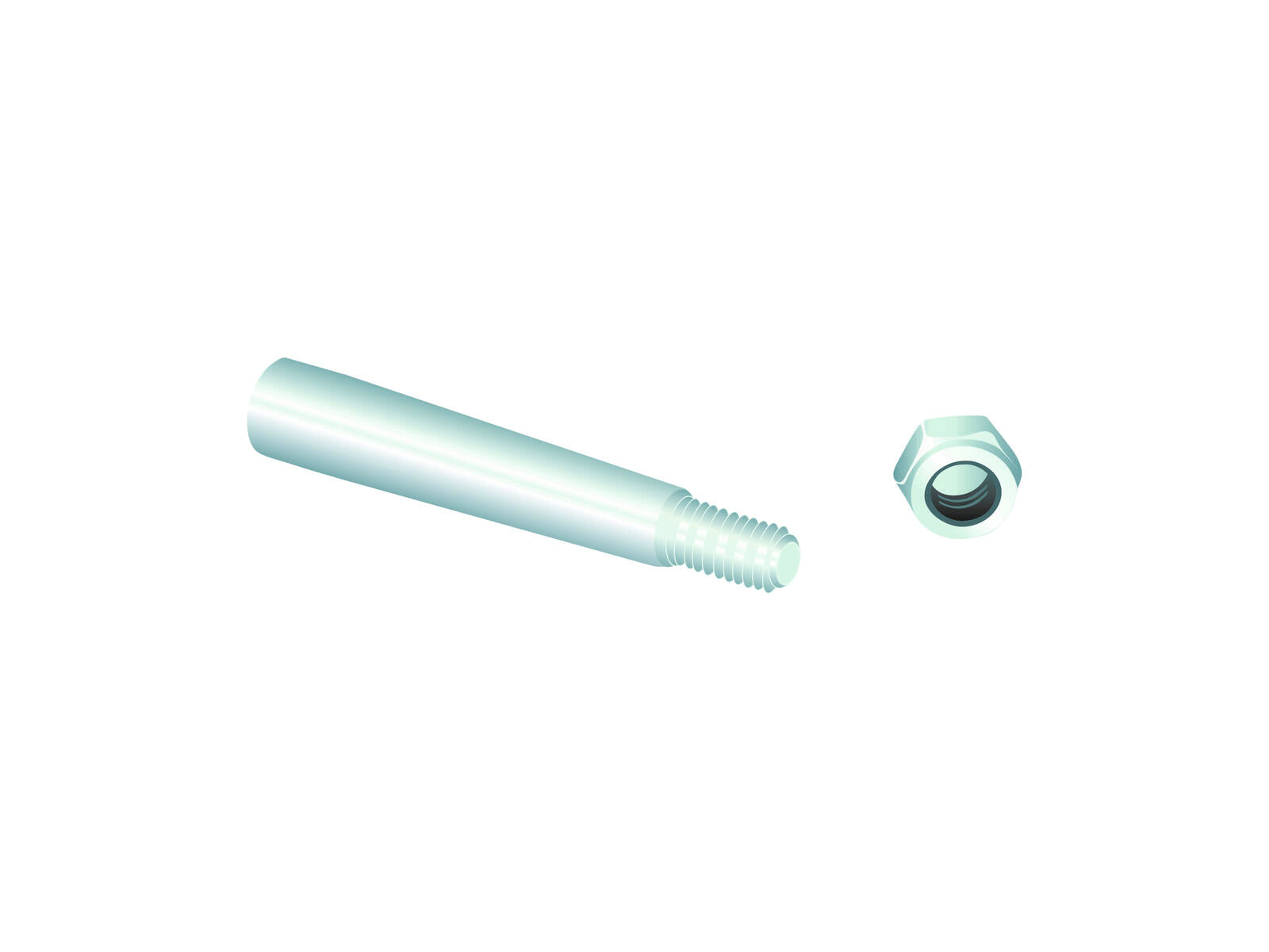 ALUTRUSS QUICK-LOCK Perno di ricambio con dado M8
