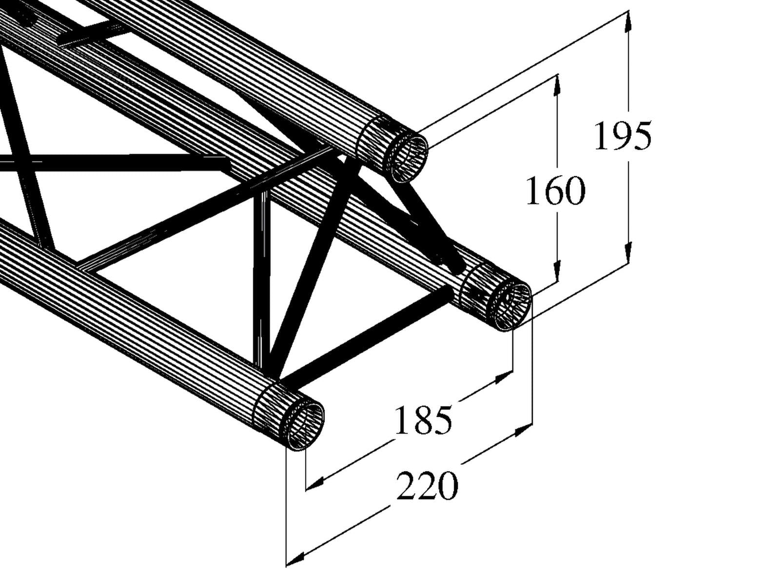 ALUTRUSS DECOLOCK DQ3-S500 3-way crossbeam black