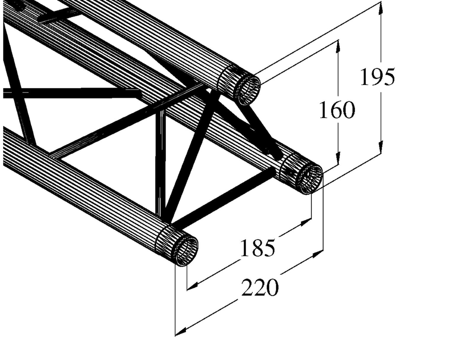 ALUTRUSS DECOLOCK DQ3-S750 traversa a 3 punti nera