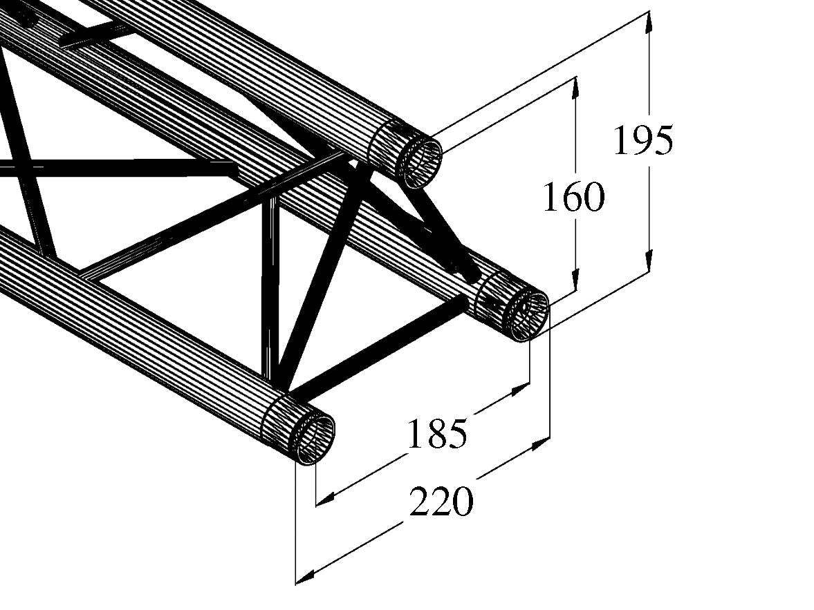 ALUTRUSS DECOLOCK DQ3-S1500 Traversa a 3 punti bk
