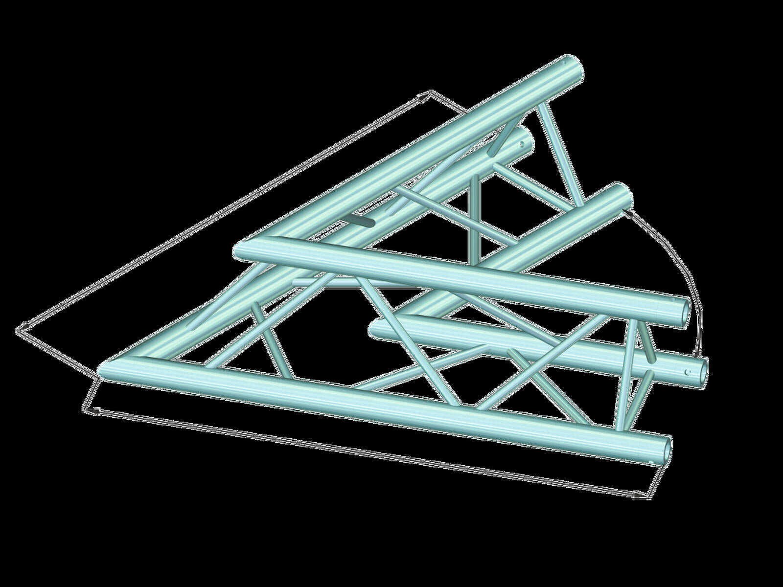 ALUTRUSS DECOLOCK DQ3-SPAC20 2-way 60° corner black
