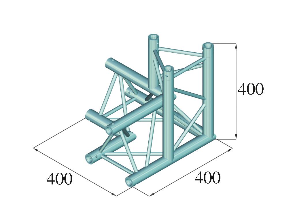 ALUTRUSS DECOLOCK DQ3-SPAL34 Angolo a 3 vie 90° nero