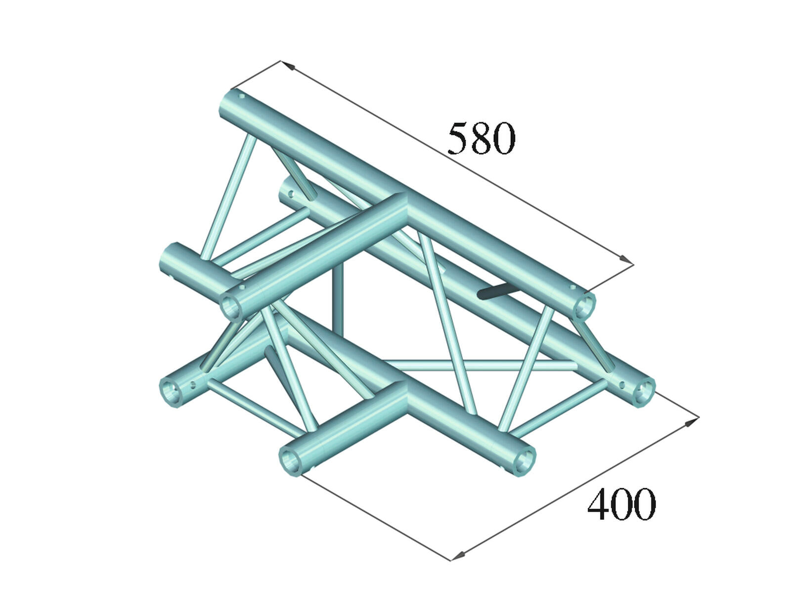 ALUTRUSS DECOLOCK DQ3-SPAT36 pezzo a T 3 vie 90° nero
