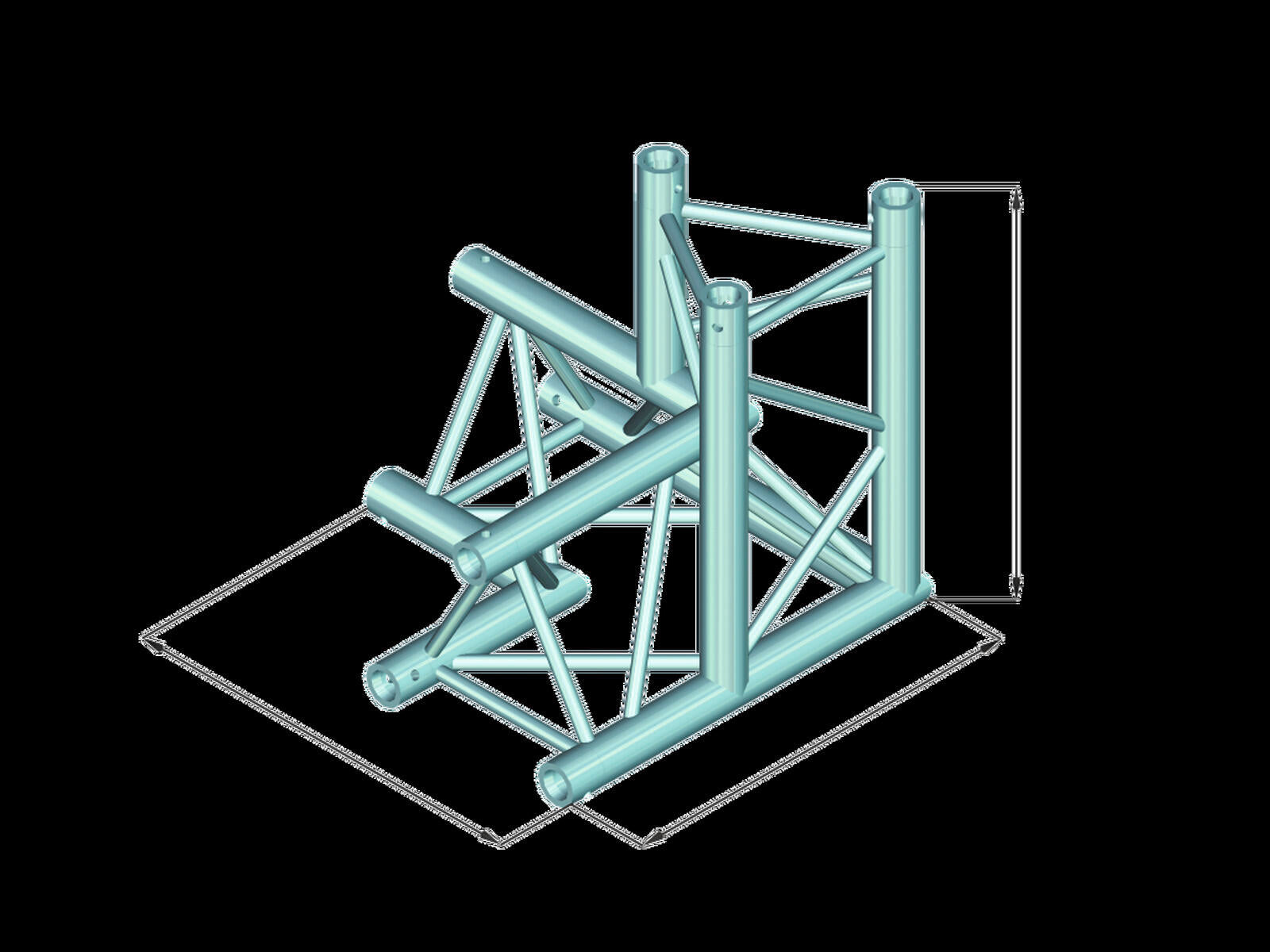 ALUTRUSS TRILOCK E-GL33 C-34 3-Way Corner