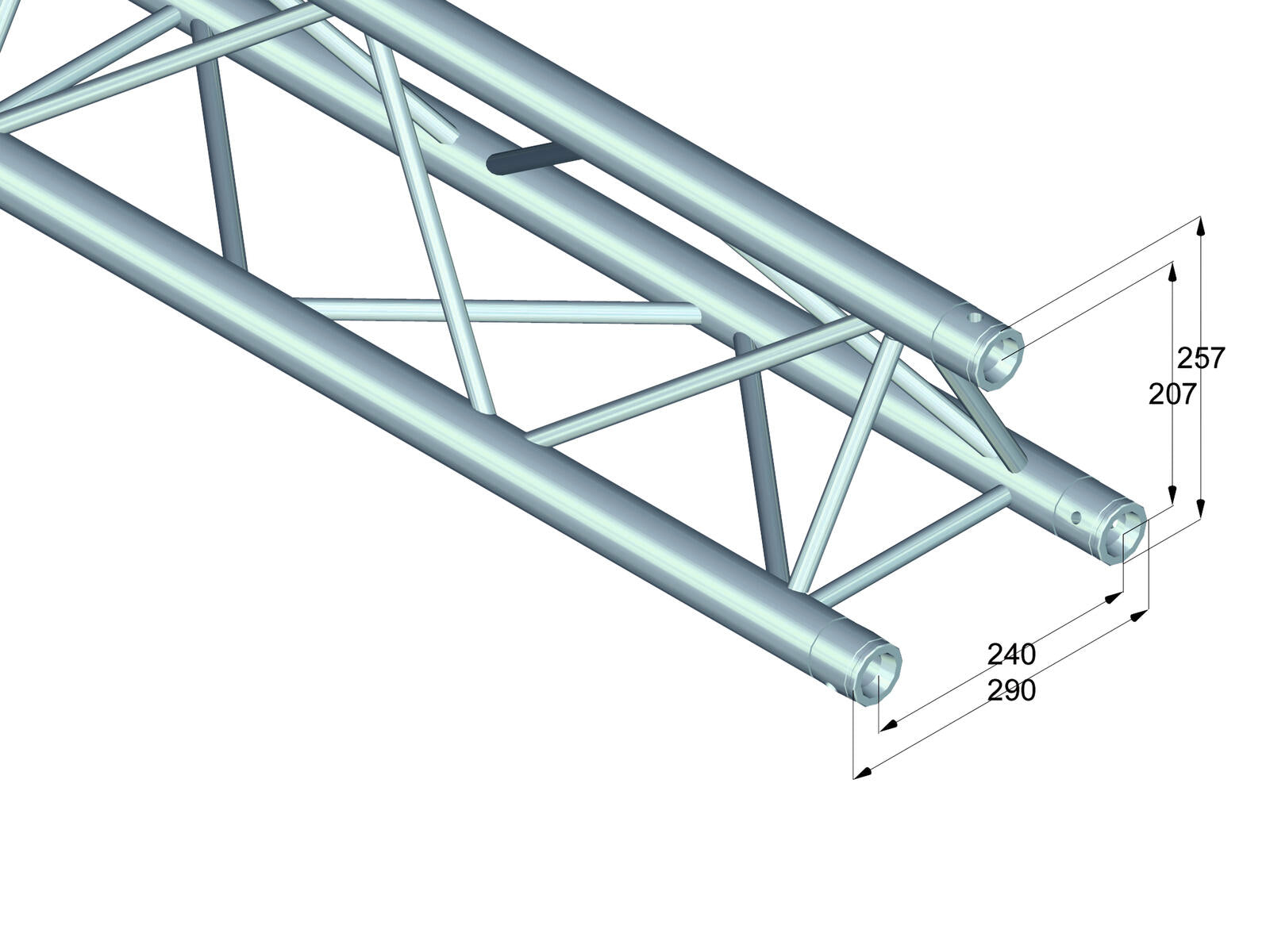 ALUTRUSS TRILOCK 6082-4500 3-way Cross Beam