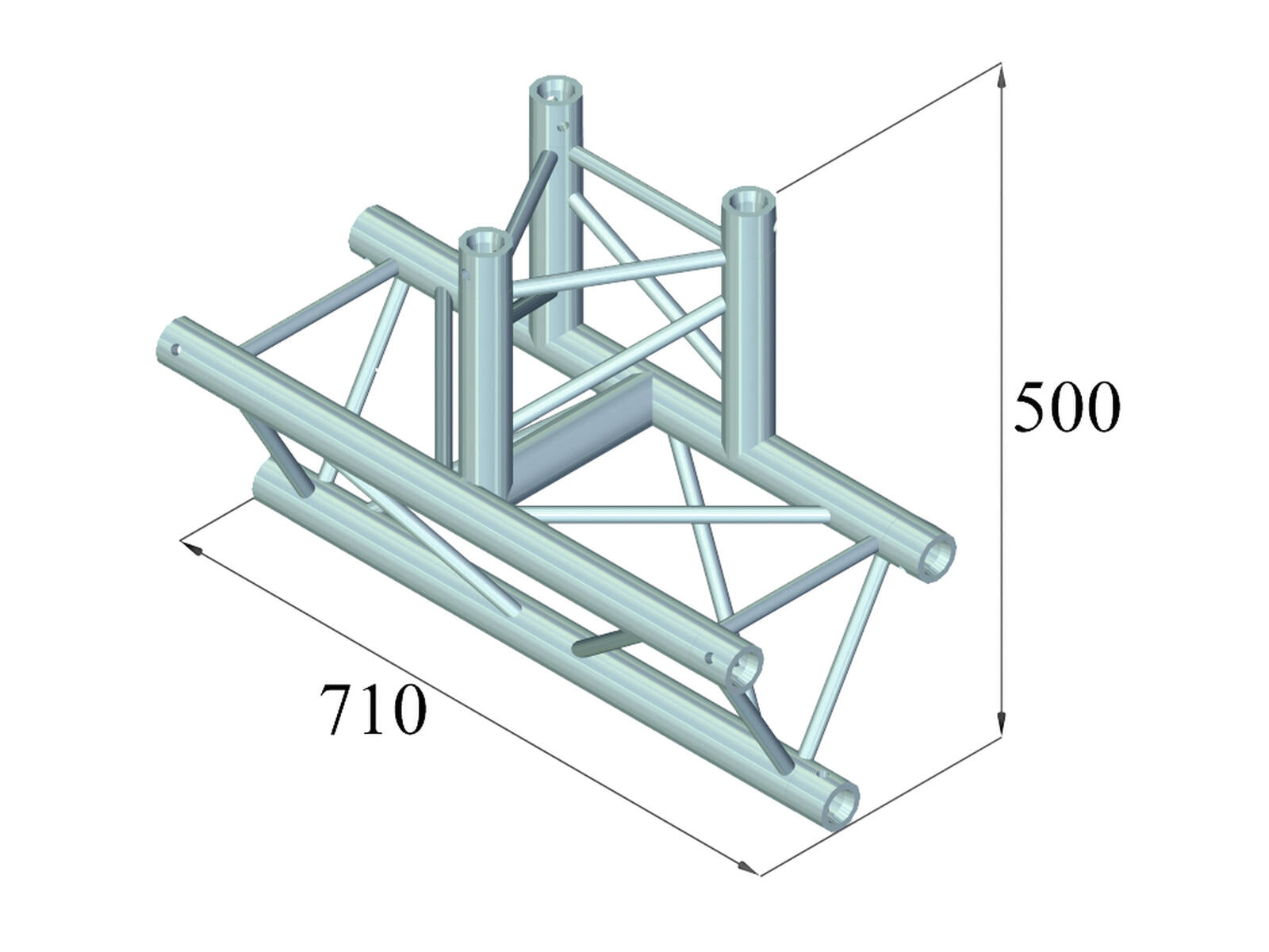ALUTRUSS TRILOCK 6082AT-38 3-Way T-Piece