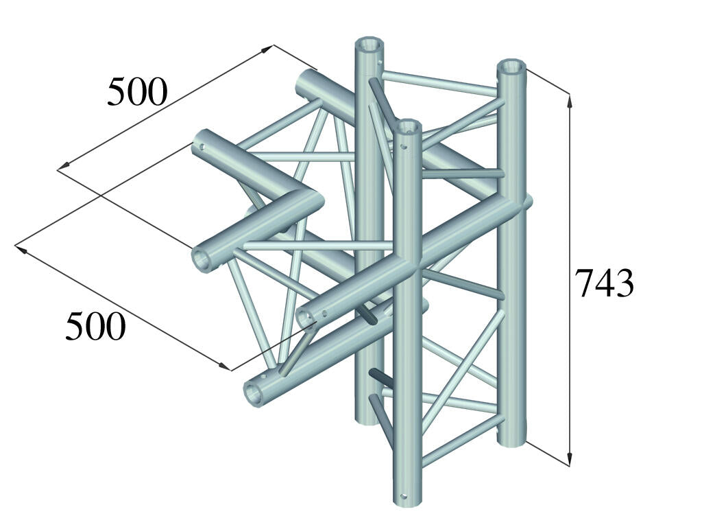 ALUTRUSS TRILOCK 6082AC-45 4-way corner / right