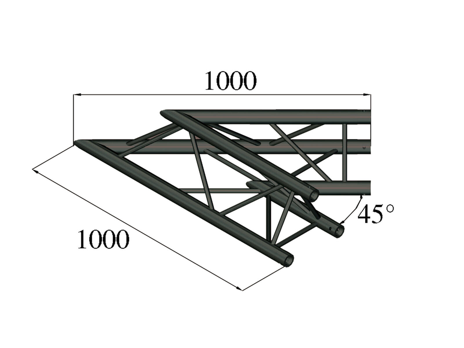 ALUTRUSS TRILOCK S-PAC 19 2-way 45° corner black