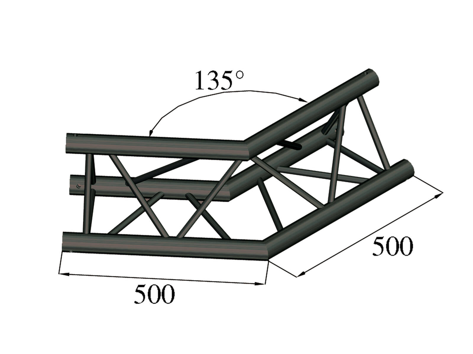 ALUTRUSS TRILOCK S-PAC 23 2-way 135° corner black