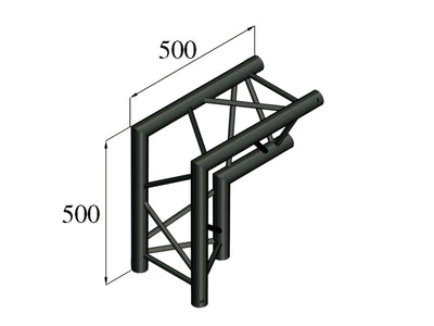 ALUTRUSS TRILOCK S-PAC 25 angolo a 2 vie 90°/ nero