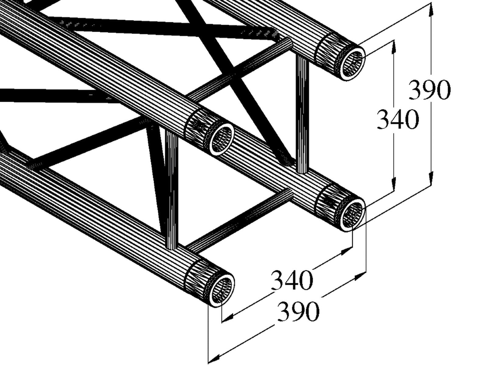 ALUTRUSS QUADLOCK TQ390-2000 Traversa a 4 punti