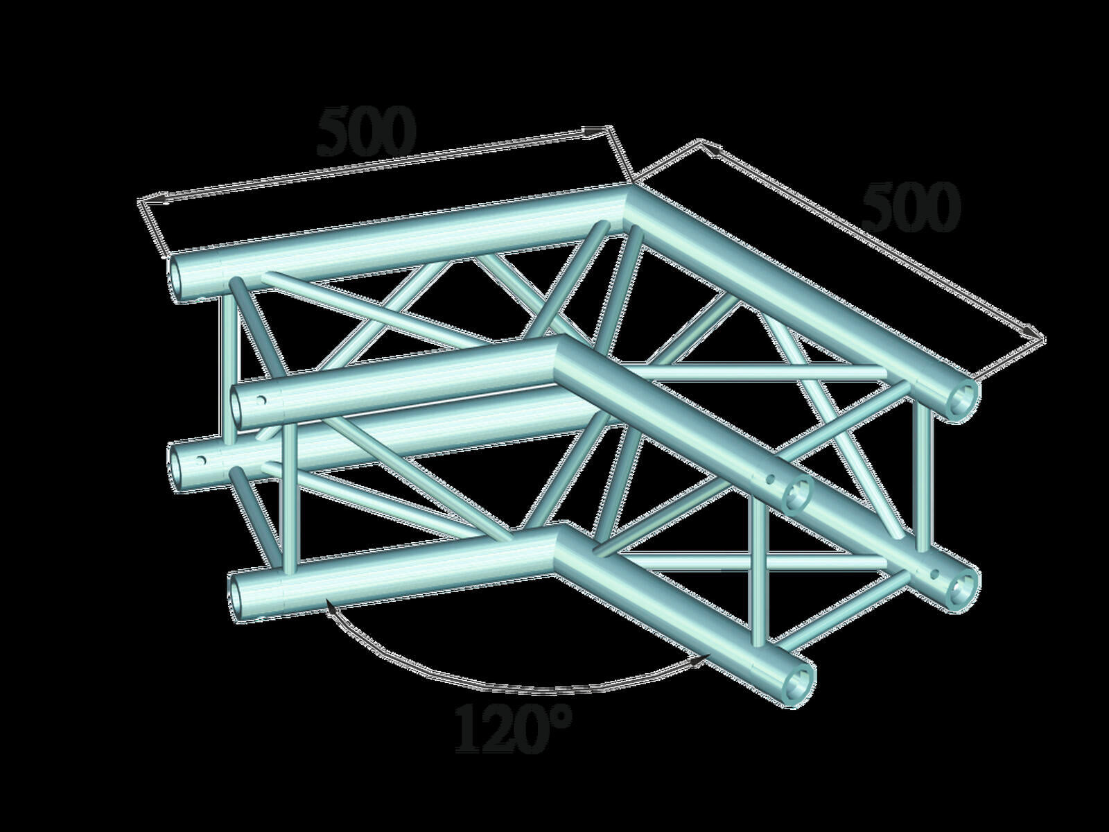 ALUTRUSS QUADLOCK S6082C-22 2-way 120° corner