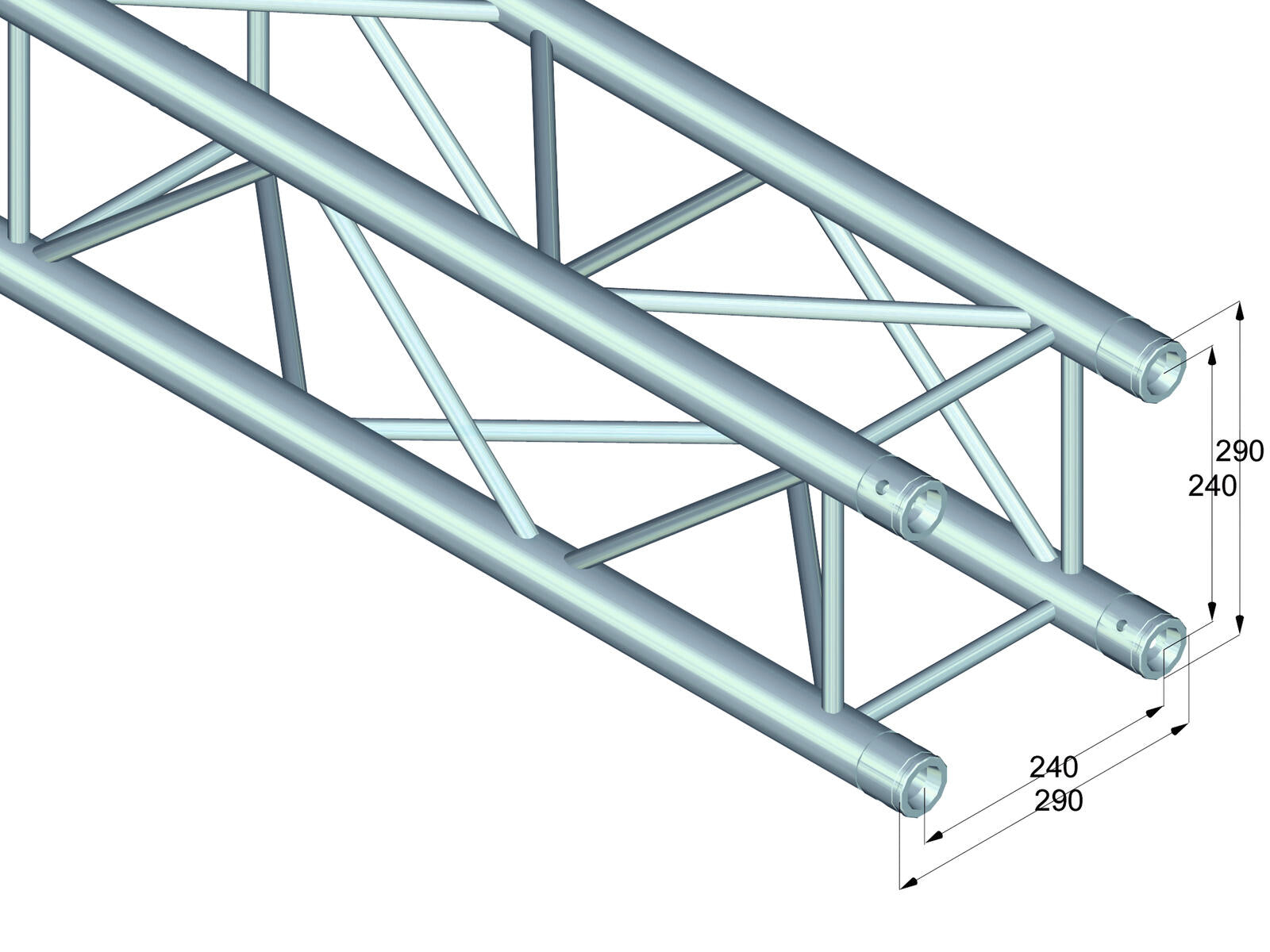 ALUTRUSS QUADLOCK 6082-1500 4-way Cross Beam