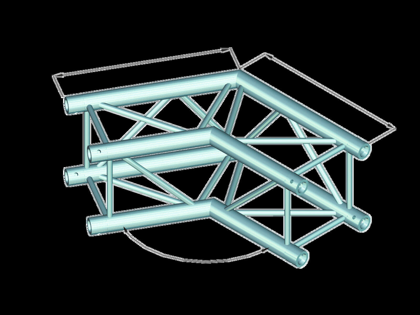 ALUTRUSS QUADLOCK 6082C-22 Angolo a 2 vie 120°