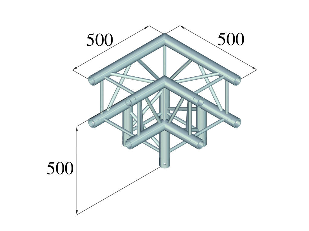 ALUTRUSS QUADLOCK 6082L-30 Angolo a 3 vie 90°