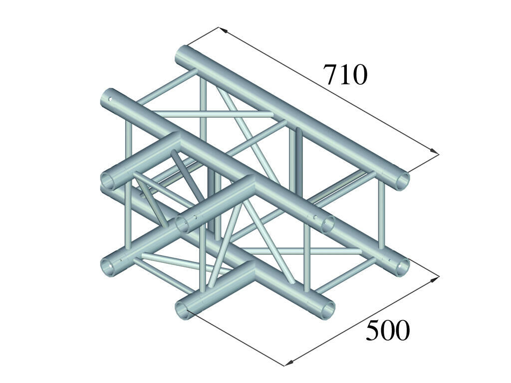 ALUTRUSS QUADLOCK 6082T-35 Pezzo a T 3 vie