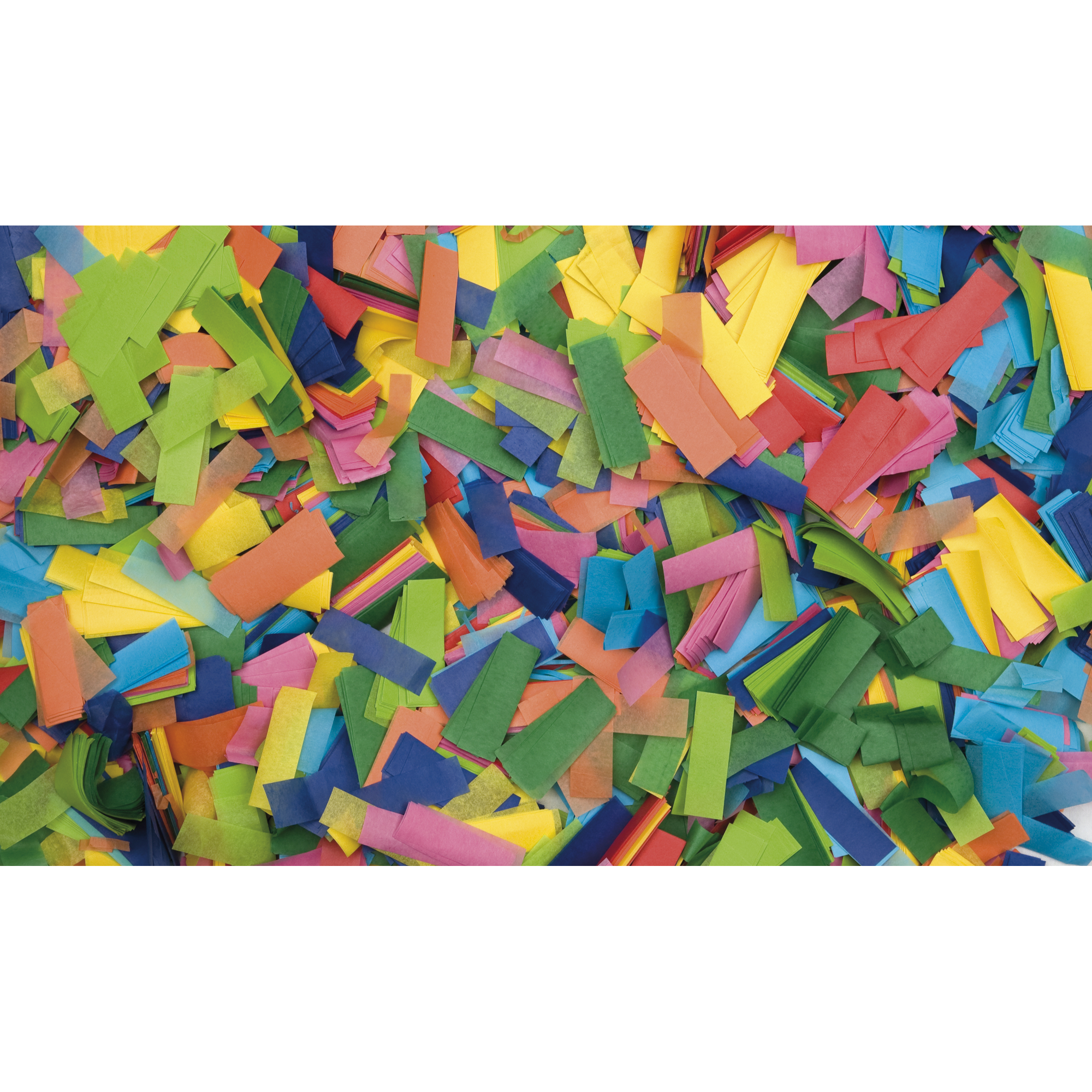 SHOWGEAR Confetti - Rectangle Multicolour, 55 x 17 mm, 1 kg, flameproof and biodegradable Multicolore, 55 x 17 mm, 1 kg, ignifugo e biodegradabile
