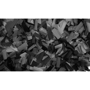 SHOWGEAR Confetti - Rectangle Black, 55 x 17 mm, 1 kg, flameproof and biodegradable Nero, 55 x 17 mm, 1 kg, ignifugo e biodegradabile