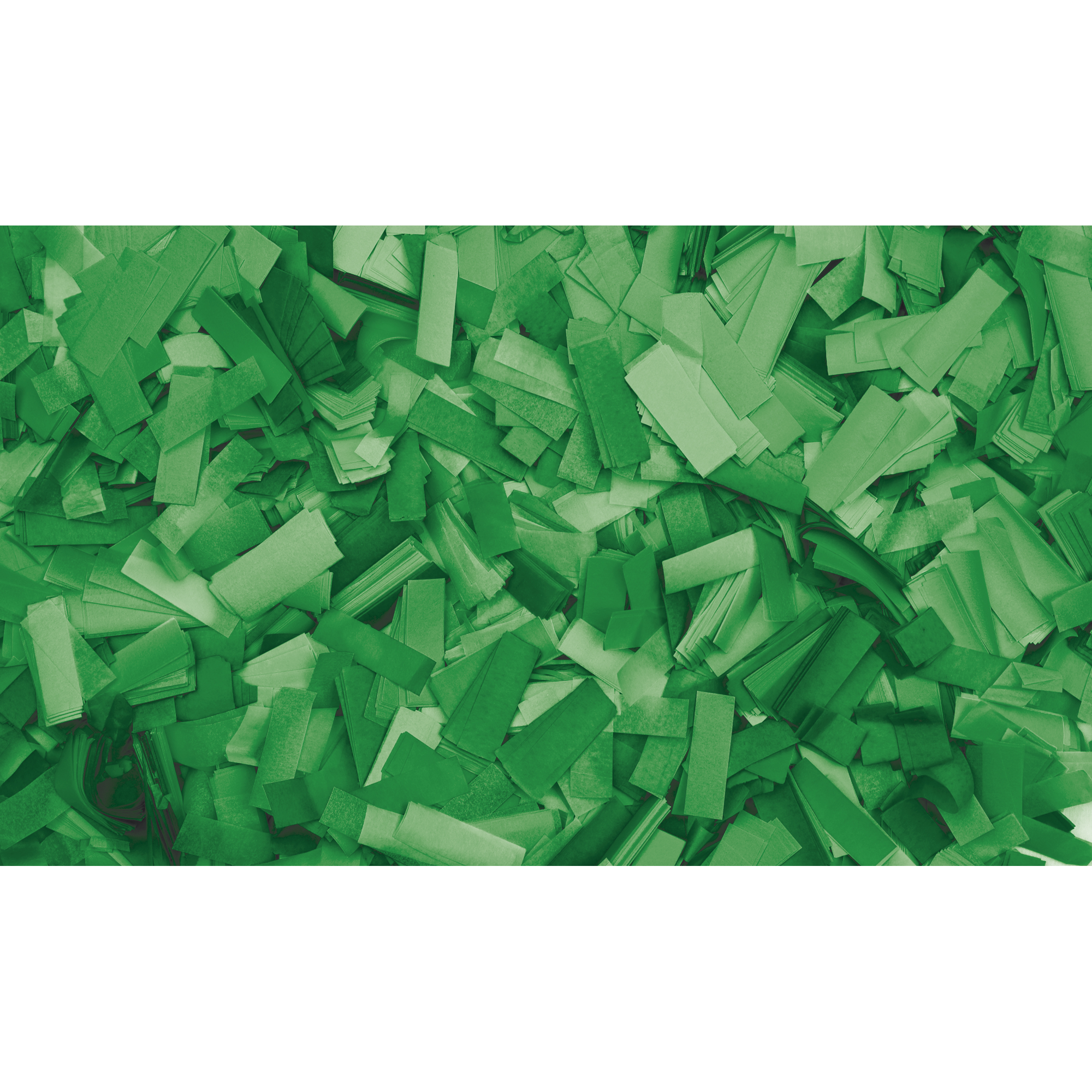 SHOWGEAR Confetti - Rectangle Green, 55 x 17 mm, 1 kg, flameproof and biodegradable Verde, 55 x 17 mm, 1 kg, ignifugo e biodegradabile
